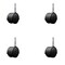 Service Caster 2'' Floor Safe Black Hooded Twin Wheel Caster Grip Neck Stem , 4PK SCC-GN02S50D-NYU-FB-4 - alternate 1